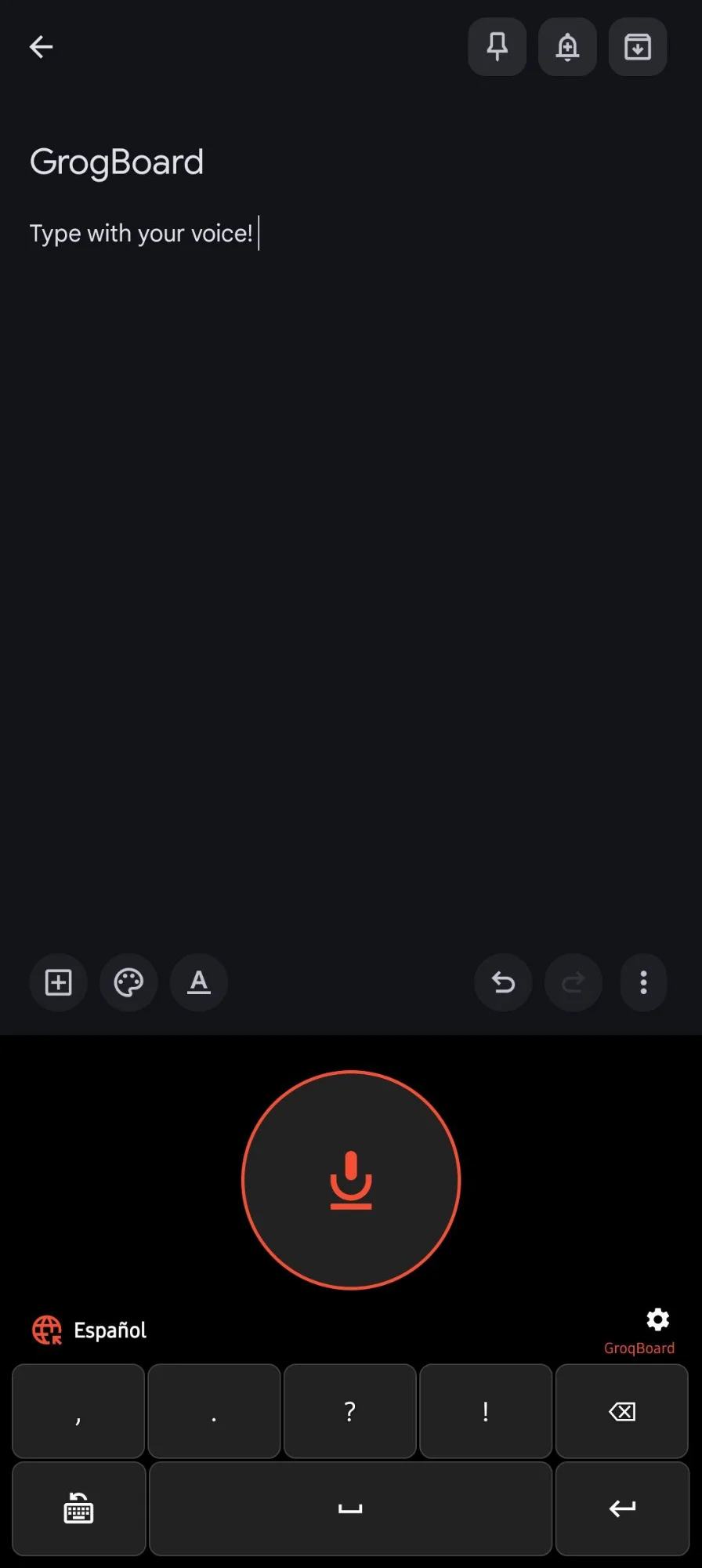 GroqBoard Voice Keyboard